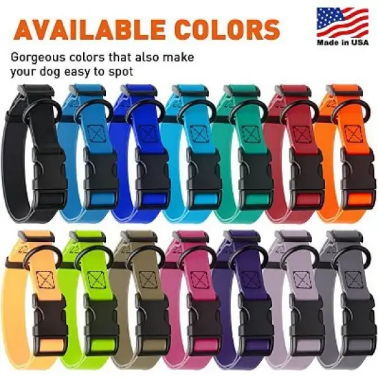 Dogline Biothane Waterproof Collar with QR Buckle Tangerine Orange image {2}