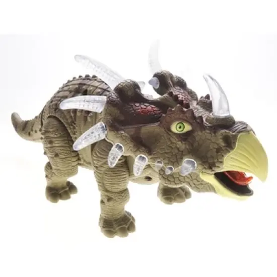 Ready! Set! Play! Link Walking Triceratops Dinosaur Toy With Lights And Sounds (Green) image {3}
