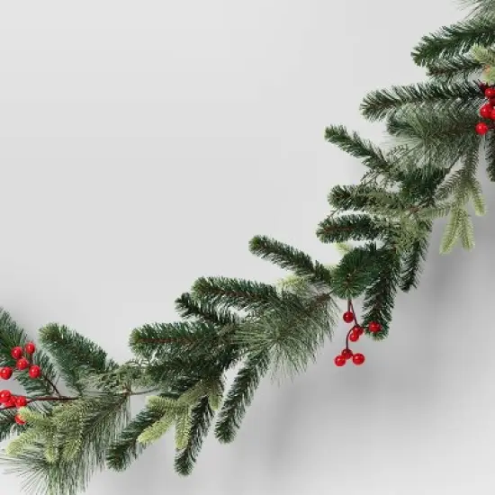 6' Mixed Greenery with Berries Christmas Artificial Garland - Wondershop&trade; image {2}