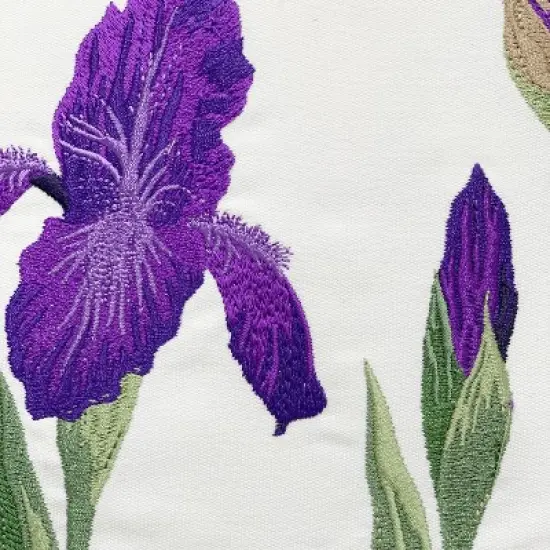 RightSide Designs Iris and Bee Indoor/Outdoor Throw Pillow image {1}