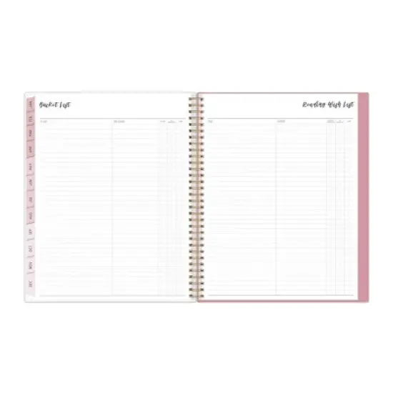 Ivory Paper Co 2024 Planner 11"x8.5" Weekly/Monthly Wirebound Tillie Pink image {9}
