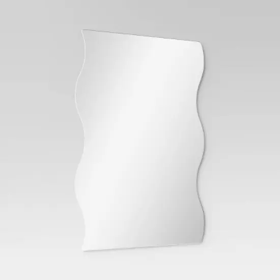16"x20" Frameless Wavy Wall Mirror Silver - Room Essentials&trade; image {2}