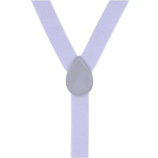 CTM Men's Solid Fashion Color Bow Tie and Suspender Set image {3}