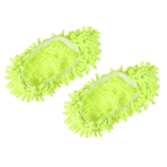 Unique Bargains Washable Cleaning Shoes Cover Multifunction Chenille Duster Mop 2 Pcs image {6}