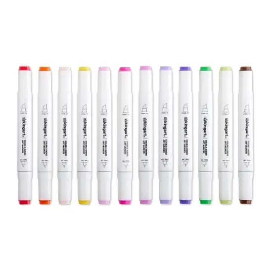 KINGART PRO Double-Ended Markers 12 Floral Colors image {5}