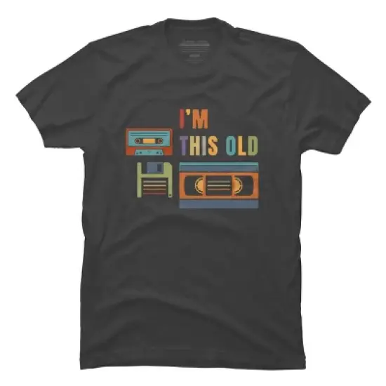 Men's Design By Humans I'm this old - Old data storage media By DsgnCraft T-Shirt image {5}