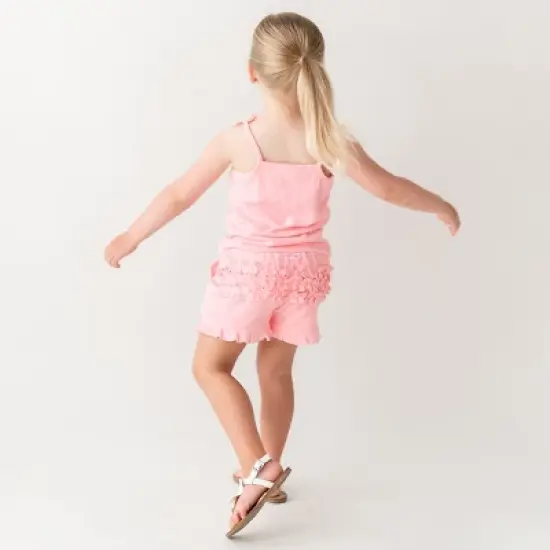 RuffleButts Girls Terry Knit Tie Tank image {3}