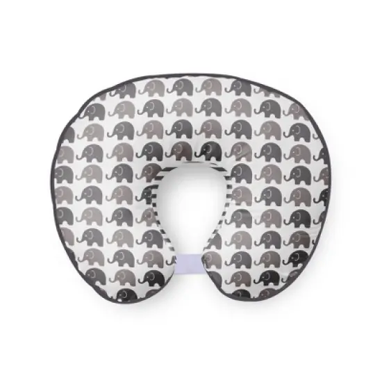 Bacati - 3 pc Elephants Mint Yellow Gray Hugster Feeding & Infant Support Nursing Pillow with 2 removable zippered covers image {8}
