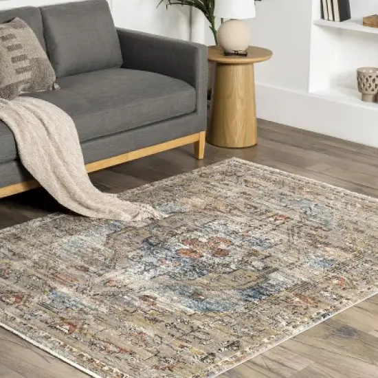 nuLOOM Marley Traditional Medallion Fringe Area Rug image {8}