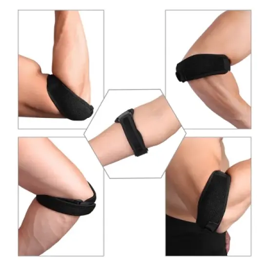 Unique Bargains Sports Tennis Elbow Forearm Brace Support with Compression Pad 1 Pc image {2}