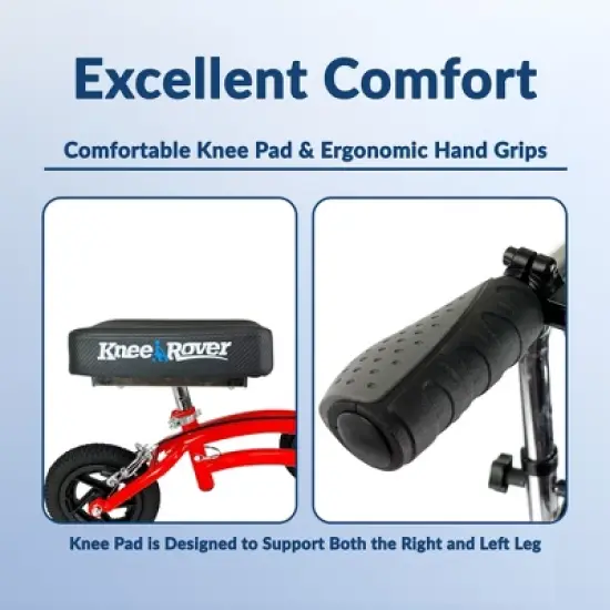 KneeRover Jr All Terrain Knee Scooter Red image {8}