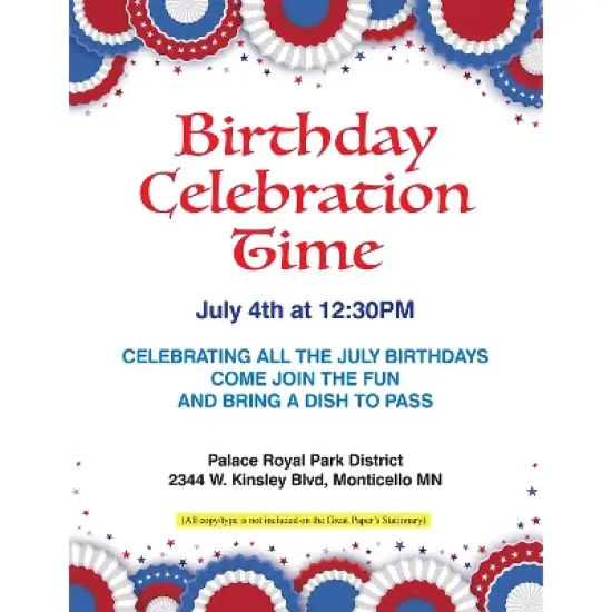 Great Papers Patriotic Everyday Letterhead Multicolored 50 Sheets/Pack (2025016) image {2}