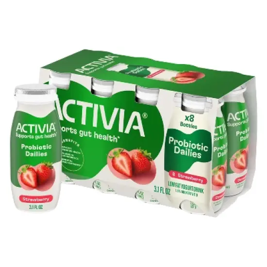 Activia Probiotic Dailies Strawberry Yogurt Drink - 8ct/3.1 fl oz Bottles image {13}