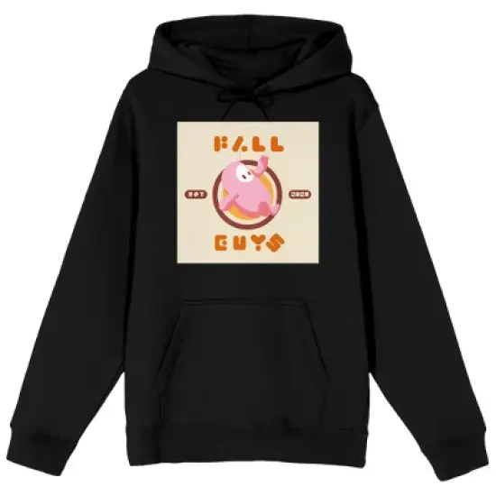 Fall Guys Ultimate Knockout Falling Pink Character Men's Black Sweatshirt image {5}