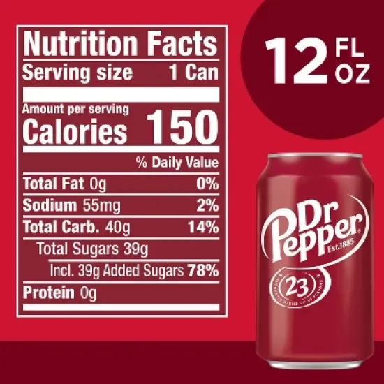 Dr Pepper Soda - 12pk/12 fl oz Cans image {3}