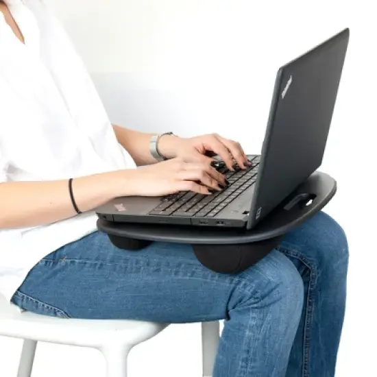 Mind Reader Portable Laptop Lap Desk with Handle, Black image {5}