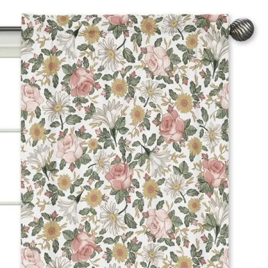 2pk Vintage Floral Window Panel Pink/Green - Sweet Jojo Designs image {2}