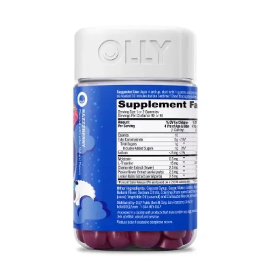 OLLY Kids Sleep Multivitamins Gummies - Razzzberry - 90ct image {4}