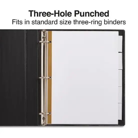 Staples Big Tab Insertable Paper Dividers 5-Tab Clear (13491/11122) 462788 image {4}