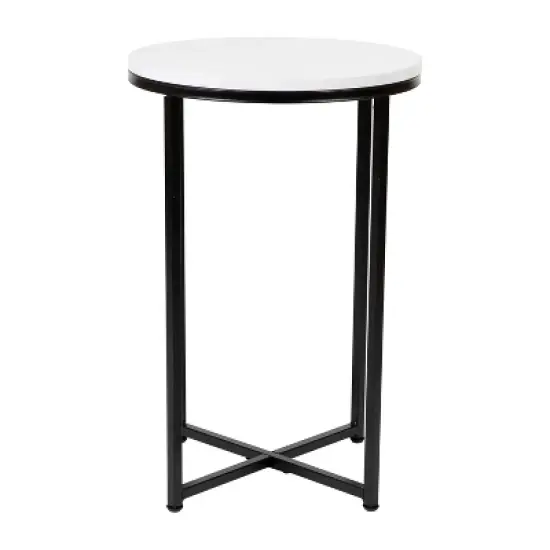 Flash Furniture Hampstead Collection End Table - Modern Laminate Accent Table with Crisscross Frame image {12}