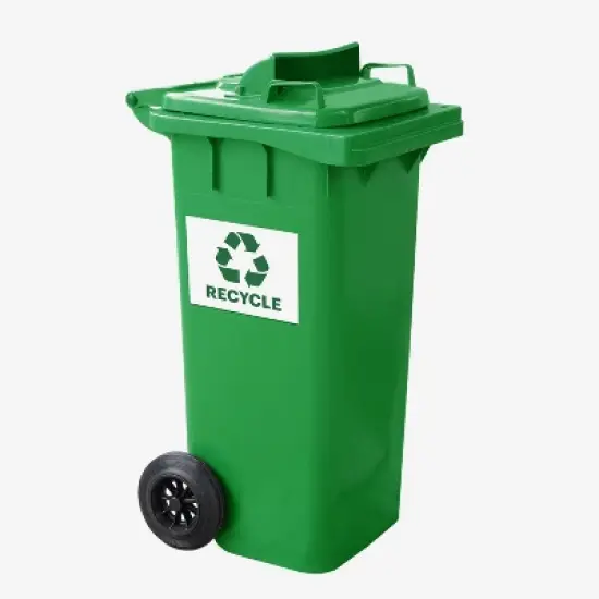 Avery Recycle Stickers, Green Recycle Signs for Bins, Containers, Trash Cans and Walls, Waterproof, UV Resistant, Preprinted, 8-1/2" x 11", 2 Total image {2}