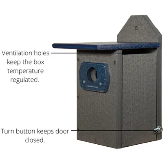 JCS Wildlife Recycled Poly Lumber Standard Bluebird House image {3}