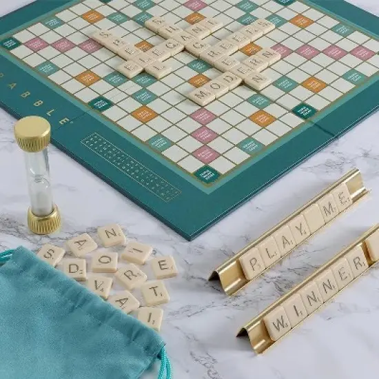 WS Game Company Scrabble Del Mar Shagreen Edition Board Game image {2}