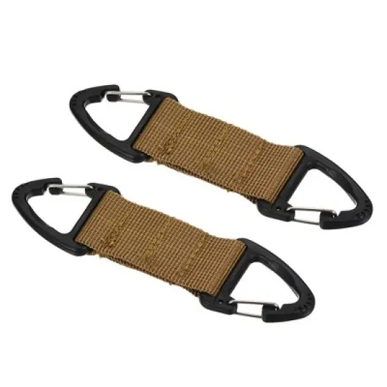 Unique Bargains Belt Keeper Key Clip Hanging Buckle Keychain with Double Side Triangle Clip for Outdoor Camping Hiking image {8}