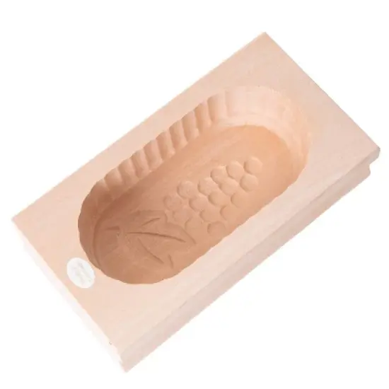 Lehman's Hand Carved Wooden Rectangular Butter Molds Assorted Patterns Small 4 Oz image {4}