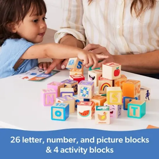 Melissa & Doug Ms. Rachel Letter, Number, and Game Wooden Learning Blocks with Activity Cards image {6}