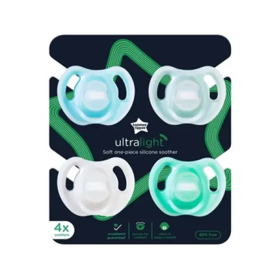 Tommee Tippee Ultra-Light Silicone Baby Pacifier 0-6m - 4pk image {5}