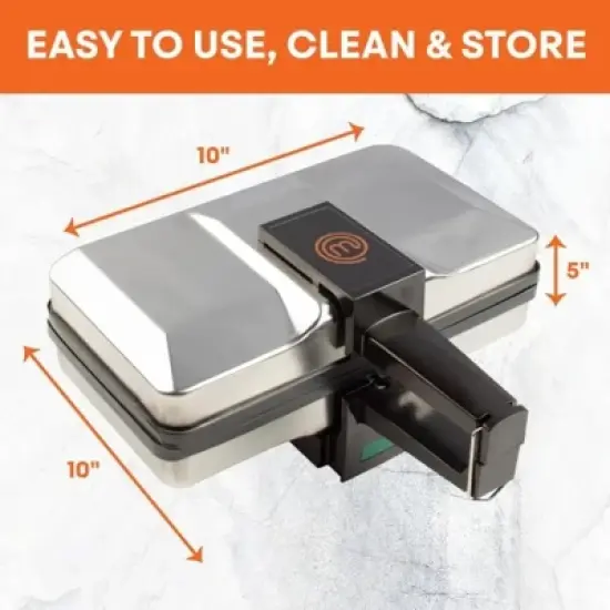 MasterChef Pizzelle Maker - Non-stick Electric Pizzelle Cookie Baker Press  Make Two 5-Inch Italian Waffle Cookies at Once image {2}