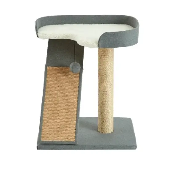 Two by Two San Marcos - Gray Cat Scratching Post Cat Furniture - 22.8 in. Tall image {11}