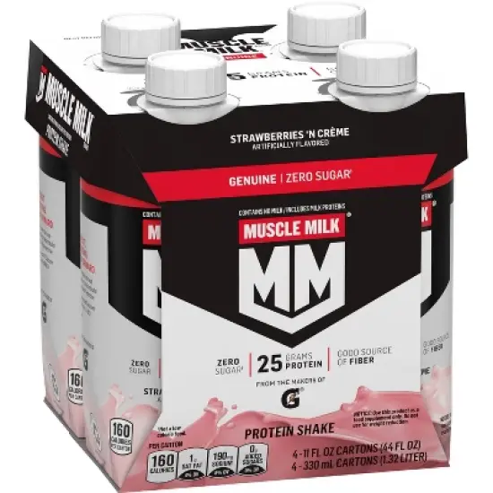 Muscle Milk Gen Strawberry Protein Shake - 4pk: Nutritional, Non-Caffeinated, Ready to Drink image {10}