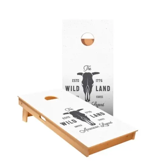 Skips Garage Wild Land Cornhole Boards - ACA Star Series image {1}