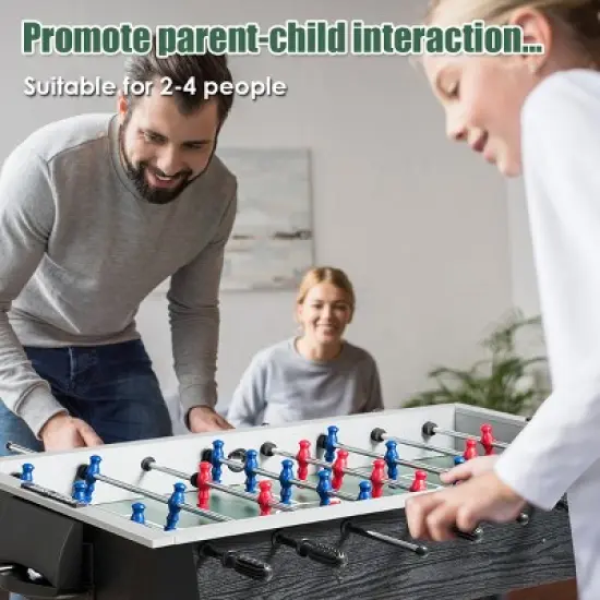 Costway 48'' Competition Sized Wooden Soccer Foosball Table Adults & Kids Home Recreation image {2}