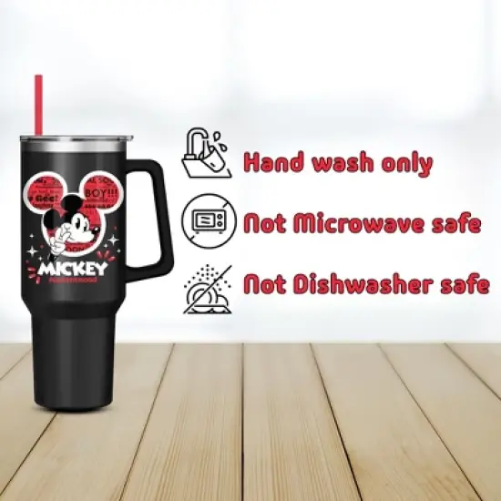 Silver Buffalo Disney Mickey Mouse "Current Mood" Stainless Steel Tumbler | Holds 40 Ounces image {2}