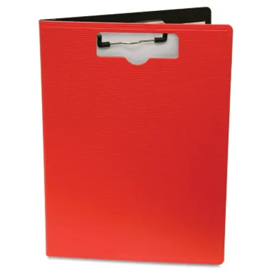 Baumgartens Portfolio Clipboard With Low-Profile Clip 1/2" Capacity 8 1/2 x 11 Red 61632 image {1}