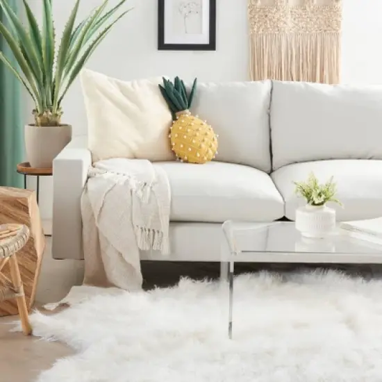 Plush Pineapple Throw Pillow Yellow - Mina Victory image {2}