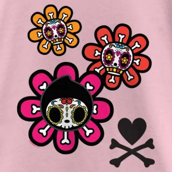 Girl's Tokidoki Dia de los Muertos Adios Floral Portraits T-Shirt image {1}