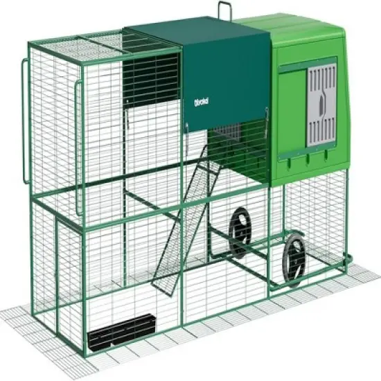 Decksplore Weatherproof HDPE Chicken Coop Expandable Design with Wheels image {9}