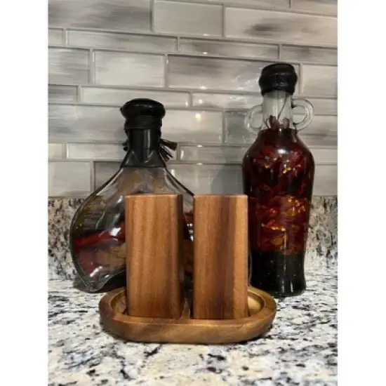 Salt & Pepper Shakers with Base image {1}