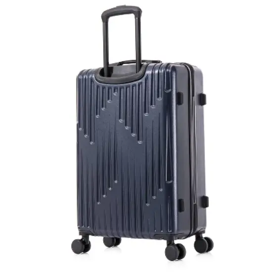 InUSA Drip Lightweight Hardside Medium Checked Spinner Suitcase - Blue image {5}