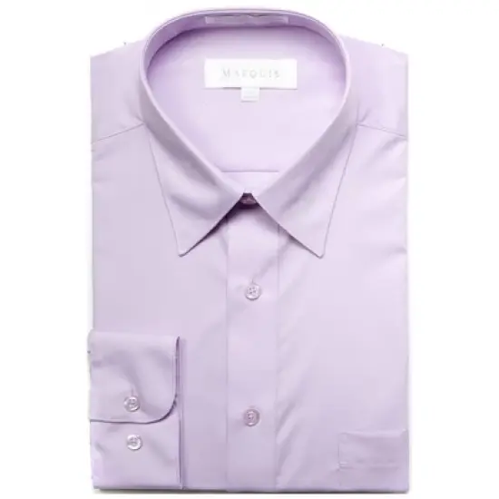Classic Regular Fit Long Sleeve Point Collar Dress Shirt image {12}