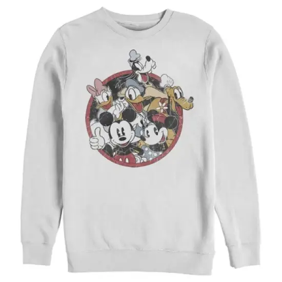 Men's Mickey & Friends Retro Group Shot Sweatshirt image {3}