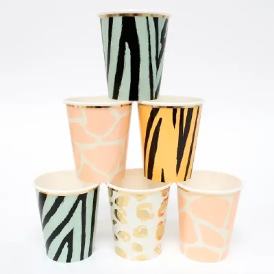 Meri Meri Safari Animal Print Party Cups (Pack of 8) image {8}