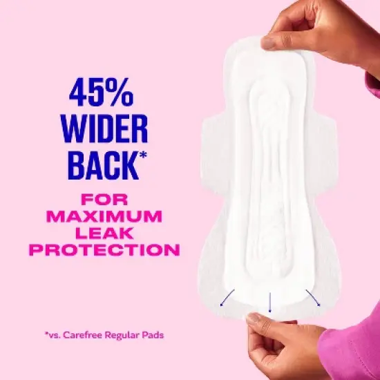 Carefree Ultra Thin Overnight Pads with Wings - 28ct image {6}