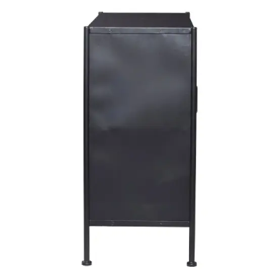 Industrial Metal Cabinet Black - Olivia & May image {5}