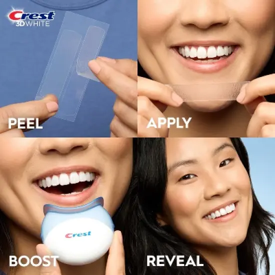 Crest 3DWhitestrips Sensitive + LED Light At-Home Teeth Whitening Kit - 14 Treatments image {5}