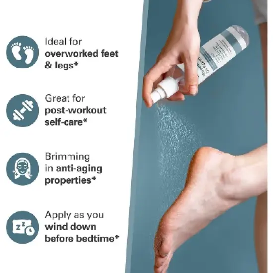 Magnesium Oil Spray with Stem Cell Extract, Soothes Feet, Sore Muscles, Joints & Legs, Allergen-Free & Fragrance-Free, M3, 12 fl oz image {5}